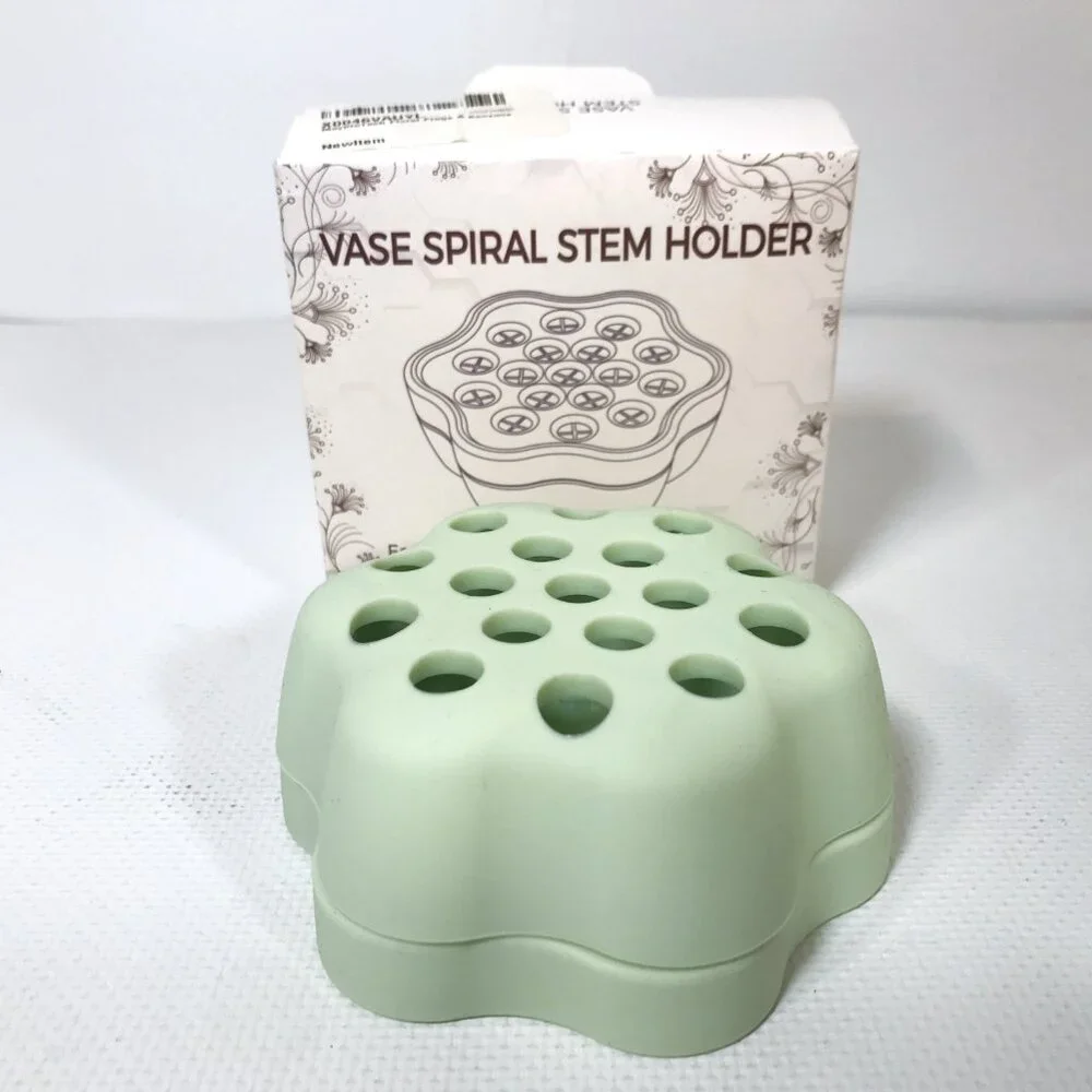 Silicone Stem Holder for Flowers Mint Green Flower Holder Vase